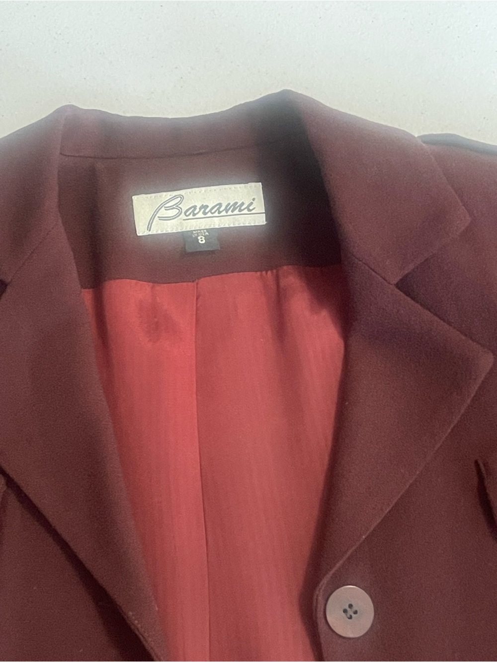 Barami Women's Burgundy Blazer Jacket